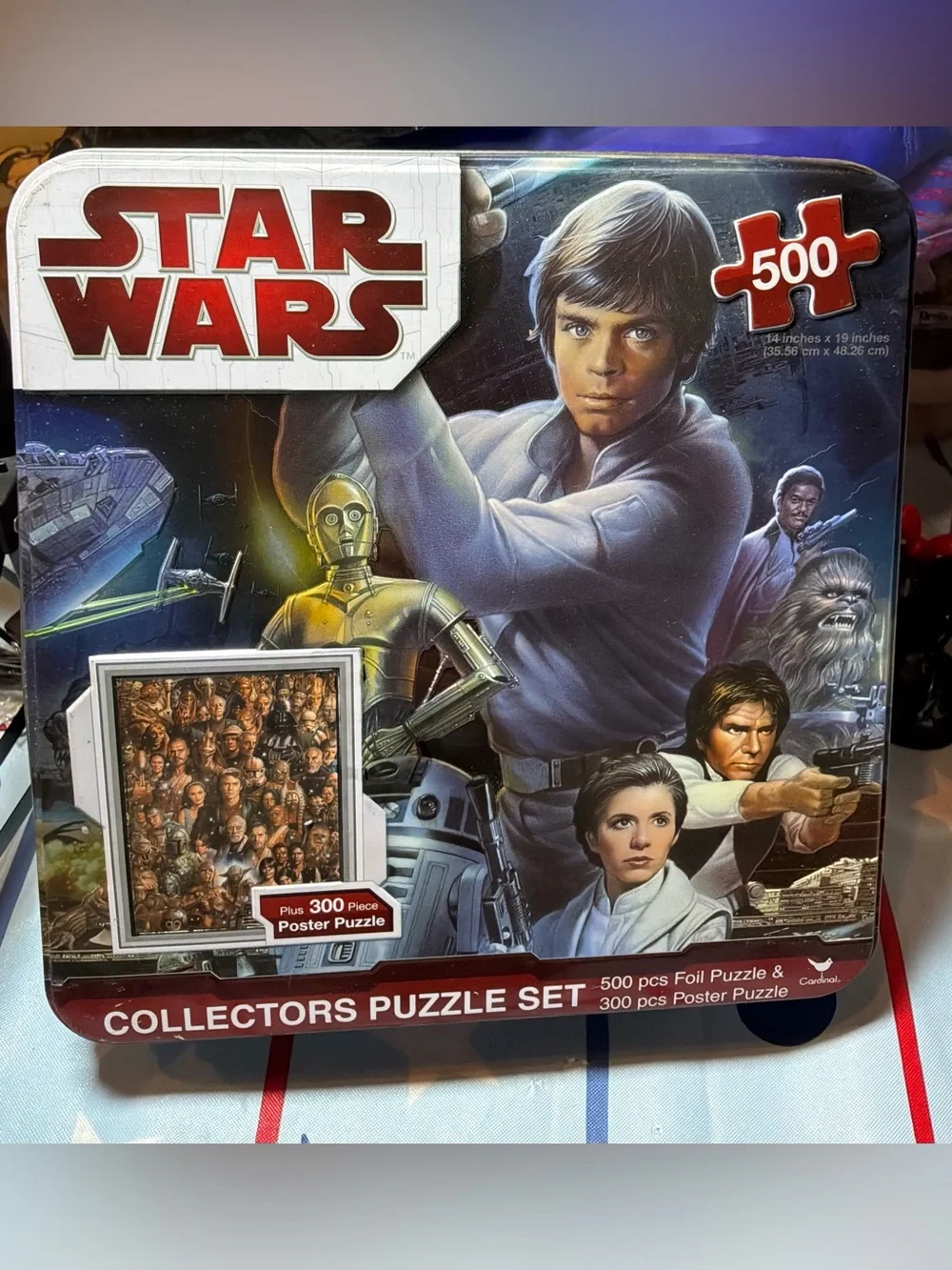 Disney Star Wars collectors puzzle set 2 puzzles in tin box